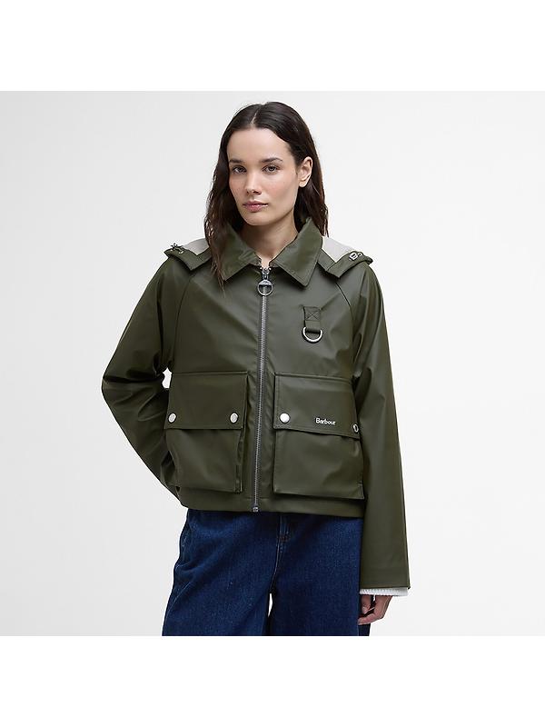 Barbour Women's June Showerproof Jacket - Deep Olive Image 2