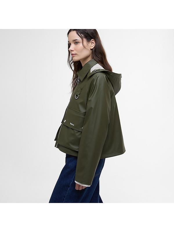 Barbour Women's June Showerproof Jacket - Deep Olive Image 6