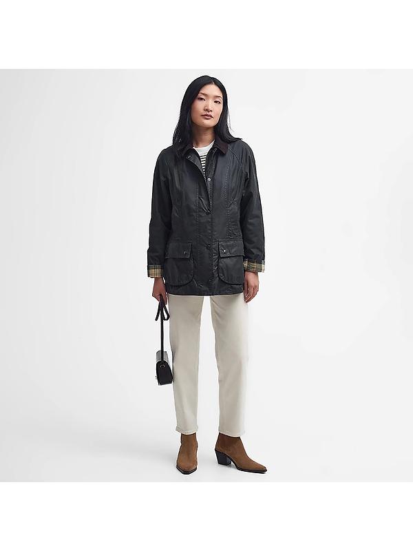 Barbour Women's Beadnell Waxed Jacket - Sage Image 3