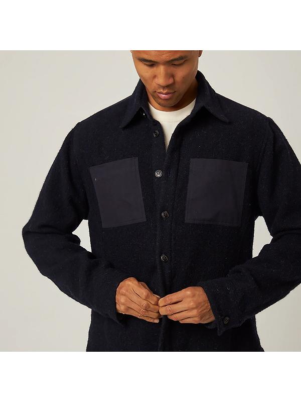 Peregrine Men's Barn Shacket - Navy Image 7