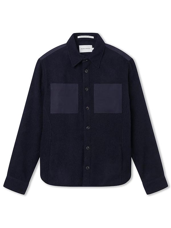 Peregrine Men's Barn Shacket - Navy Image 1