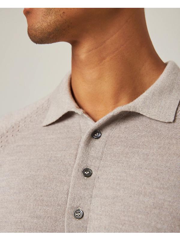 Peregrine Men's Beauford Made In England Polo Shirt - Light Grey Image 8