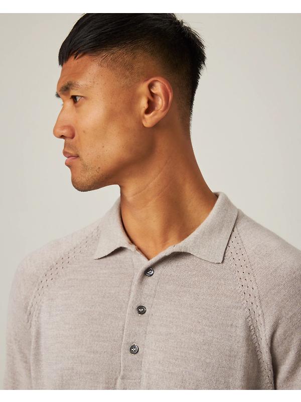 Peregrine Men's Beauford Made In England Polo Shirt - Light Grey Image 7