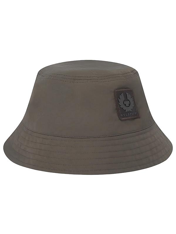 Belstaff Men's Alpha Nylon Tech Shell Bucket Hat - Army Olive Product Image