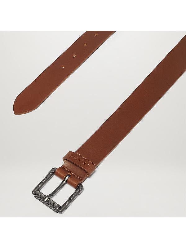 Belstaff Men's Calf Leather Roller Buckle Belt - Earth Brown Image 2