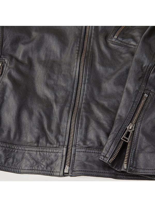 Belstaff Men's Cheviot Leather V Racer Jacket - Black Image 3