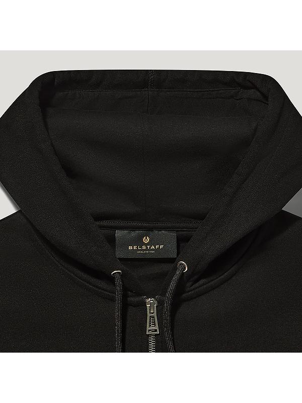 Belstaff Men's Cotton Fleece Full Zip Hoodie - Black Image 2