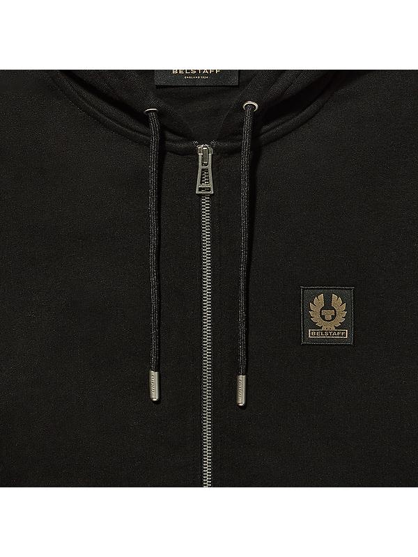 Belstaff Men's Cotton Fleece Full Zip Hoodie - Black Image 3