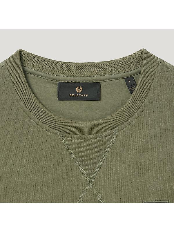 Belstaff Men's Cotton Fleece Sweatshirt - Surplus Green Image 2