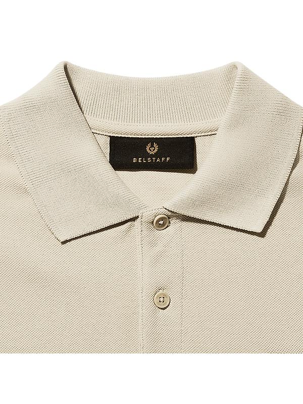 Belstaff Men's Cotton Pique Polo Shirt - Stone Beige Image 2