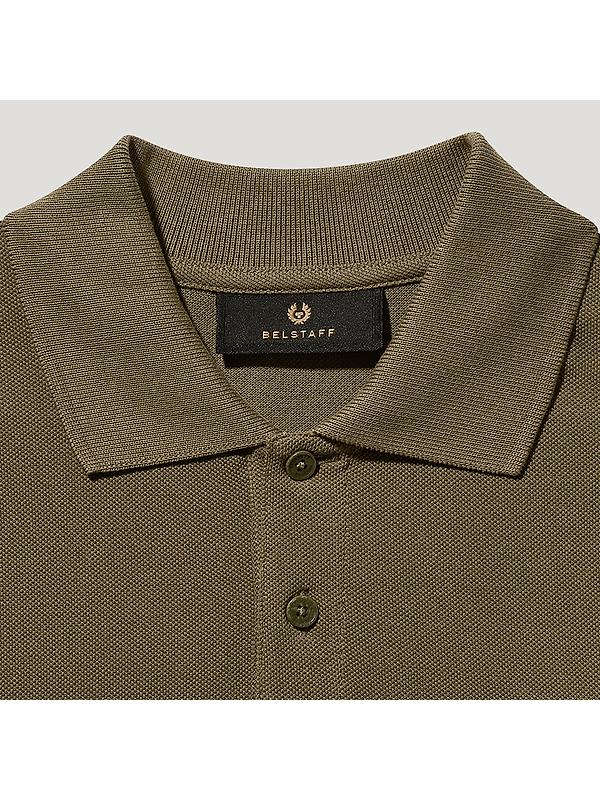 Belstaff Men's Cotton Pique Polo Shirt - Surplus Green Image 2