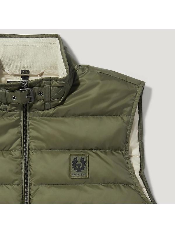 Belstaff Men's Down Filled Nylon Circuit Vest Gilet - Surplus Green Image 4