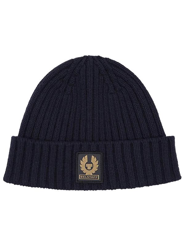 Product image of Belstaff Men's Lambswool Watch Beanie Hat - Dark Navy