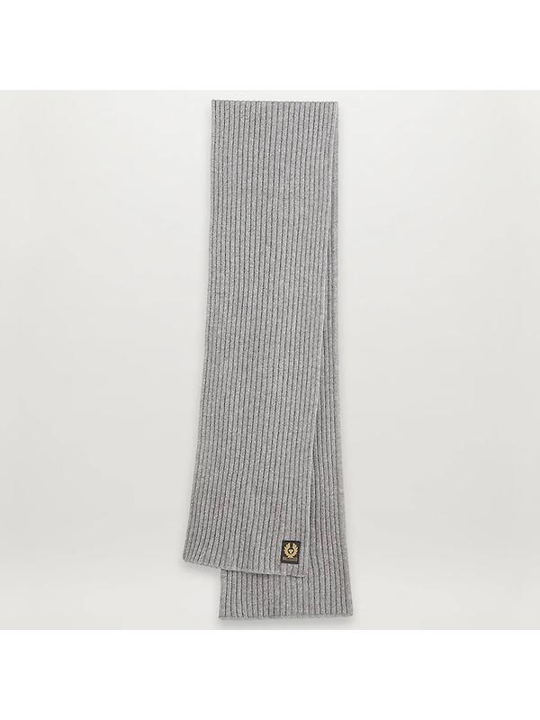 Belstaff Men's Lambswool Watch Scarf - Pale Grey Melange Image 2