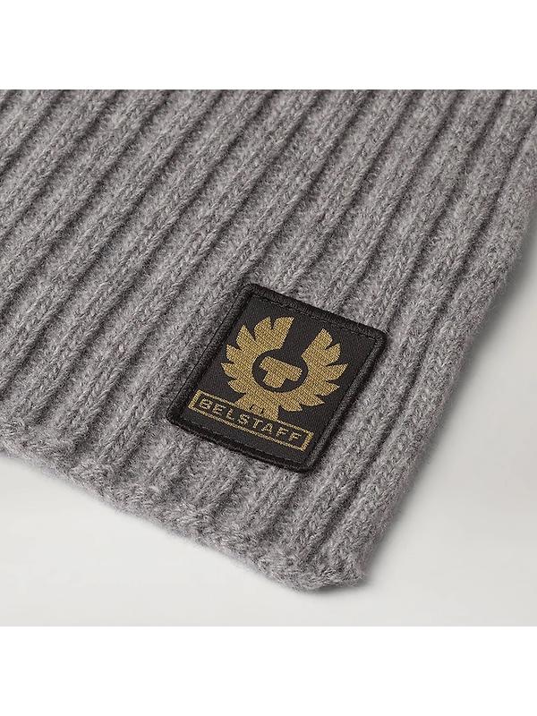 Belstaff Men's Lambswool Watch Scarf - Pale Grey Melange Image 4