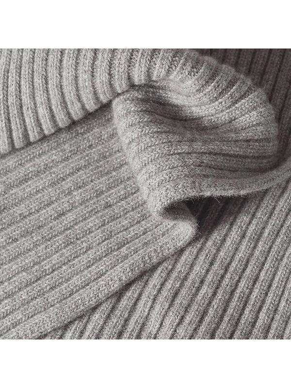 Belstaff Men's Lambswool Watch Scarf - Pale Grey Melange Image 5