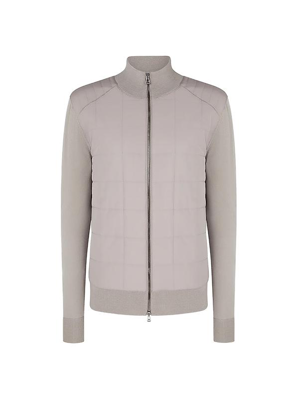 Belstaff Men's Merino Wool Kelbrook Zip Cardigan - Pumice Product Image