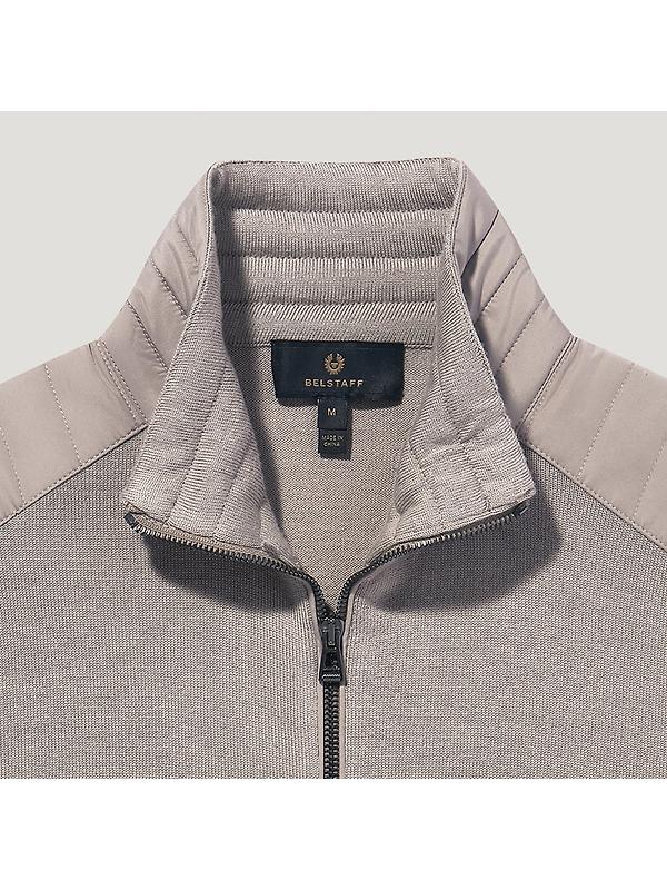 Belstaff Men's Merino Wool Kelby Zip Cardigan - Pumice Image 2