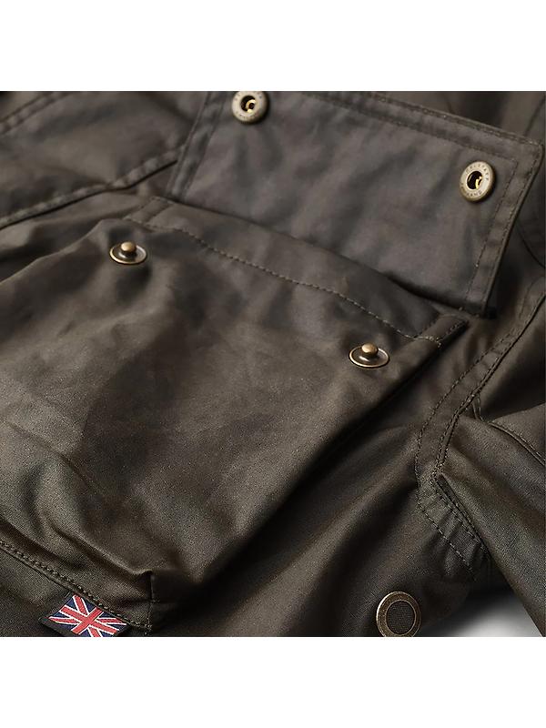 Belstaff Men's Waxed Cotton Fieldmaster Jacket - Faded Olive Image 5