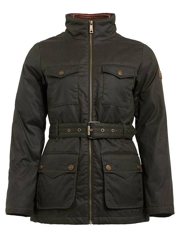 Product image of Holland Cooper Women's Belted Waxed Jacket - Dark Olive