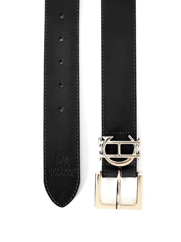 Holland Cooper Women's HC Classic Logo Belt - Black Image 3