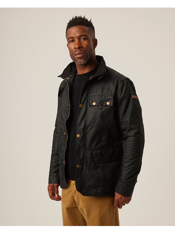 Peregrine Men's Bexley Wax Jacket - Black Image 2