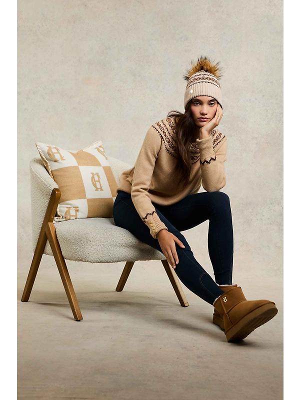 Holland Cooper Women's Shearling Platform Boots - Tan Image 5