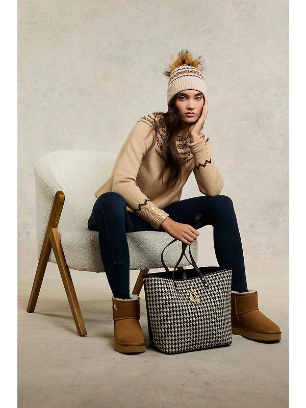 Holland Cooper Women's Shearling Platform Boots - Tan Image 7