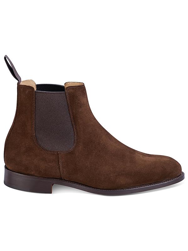 Tricker's Men's Brighton Chelsea Boots - Chocolate Repello Suede Image 1