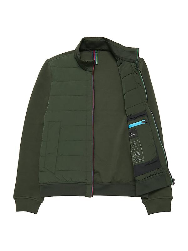 Paul Smith Men's Sports Stripe Fibre Down Jacket - Green Image 2