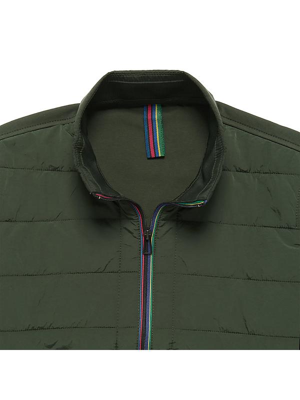 Paul Smith Men's Sports Stripe Fibre Down Jacket - Green Image 3