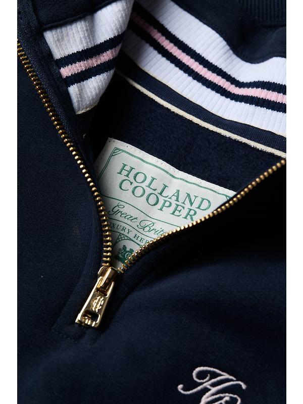 Holland Cooper Women's Burford Quarter Zip Neck Sweat - Ink Navy Image 6