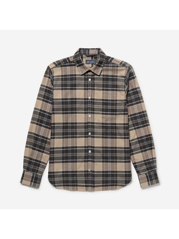 Oliver Sweeney Men's Censo Shirt - Camel/Navy Image 10