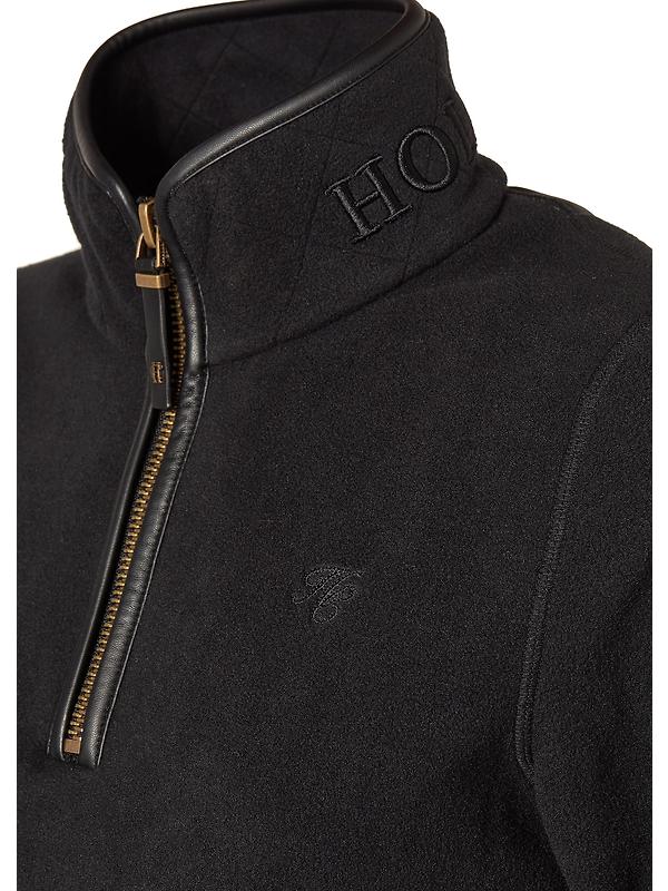 Holland Cooper Women's Country Fleece Quarter Zip - Black Image 10