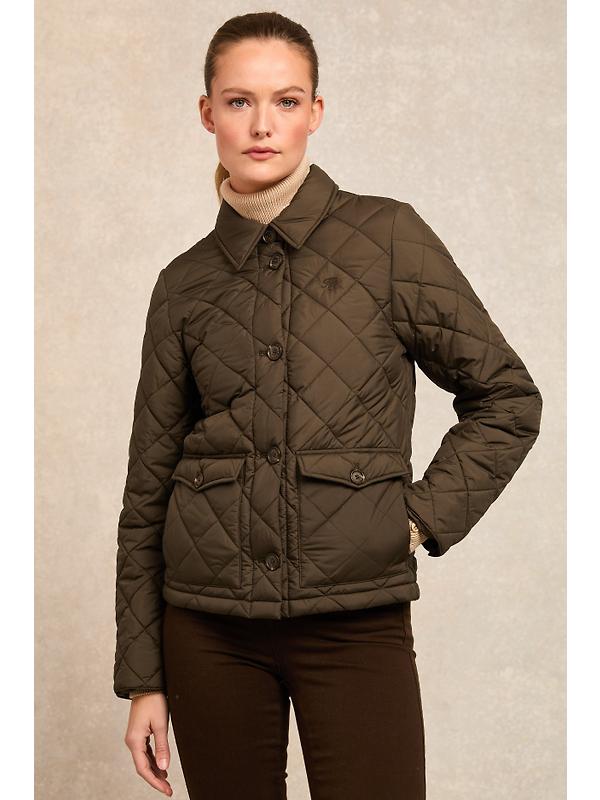 Holland Cooper Women's Quilted Coach Jacket - Heritage Khaki Image 2