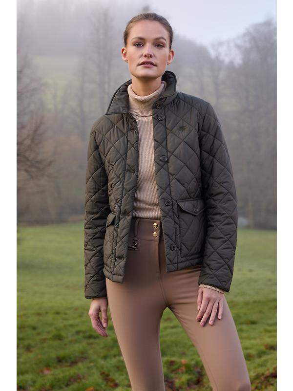 Holland Cooper Women's Quilted Coach Jacket - Heritage Khaki Image 3