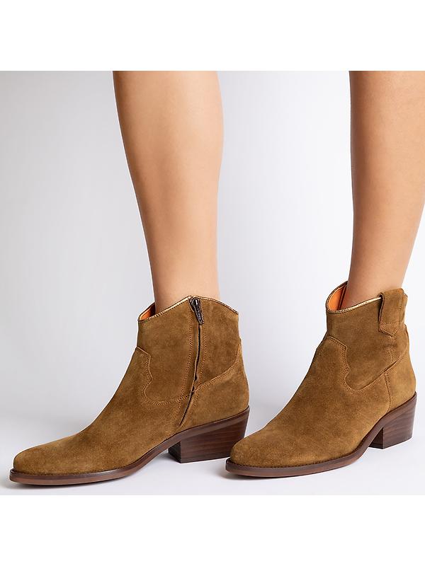 Penelope Chilvers Women's Cassidy Suede Cowboy Boots - Tan Image 2