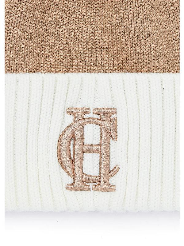 Holland Cooper Chelsea Merino Beanie Bobble Hat - Camel Image 2