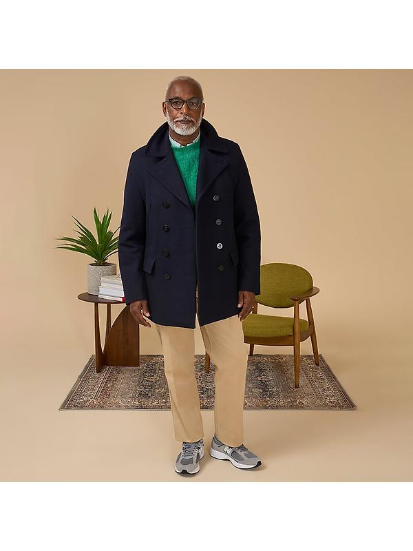 Gloverall Men's Churchill Peacoat - Navy Image 2