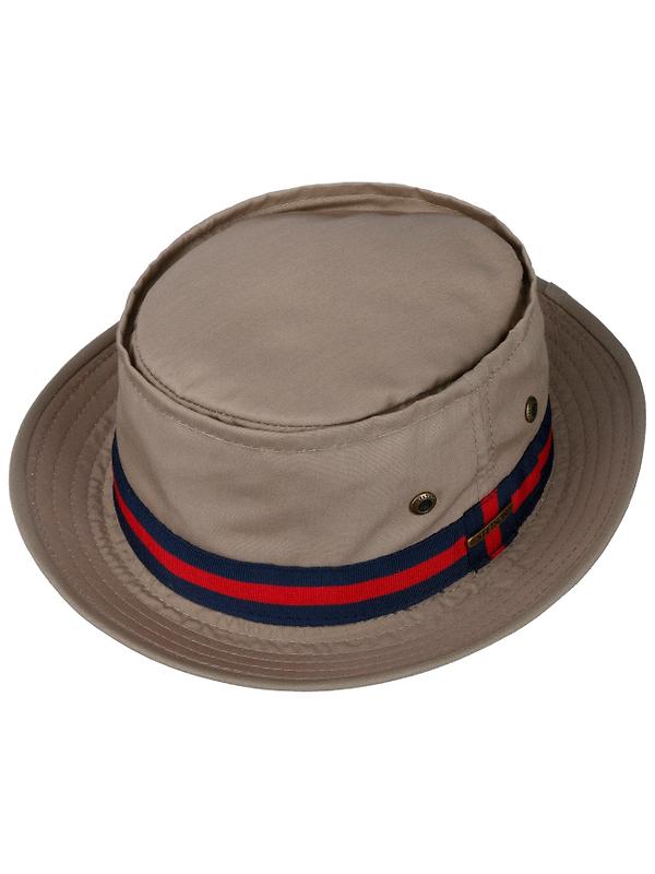 Stetson Classic Band Pork Pie Cloth Hat - Beige Image 2