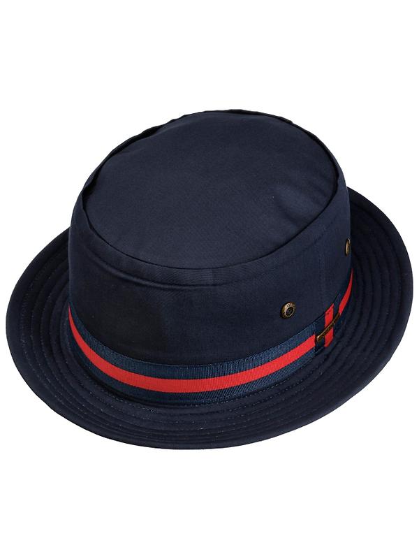Stetson Classic Band Pork Pie Cloth Hat - Dark Navy Image 2