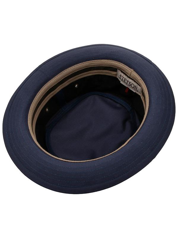 Stetson Classic Band Pork Pie Cloth Hat - Dark Navy Image 3