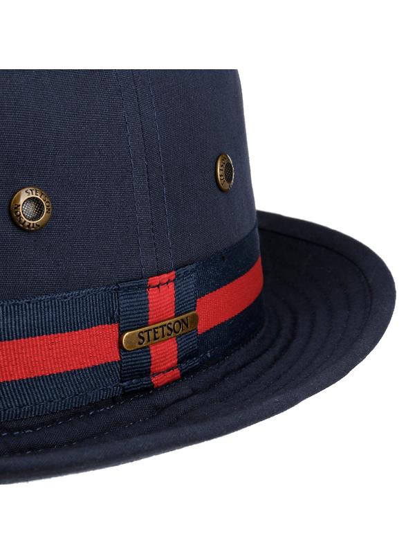 Stetson Classic Band Pork Pie Cloth Hat - Dark Navy Image 4