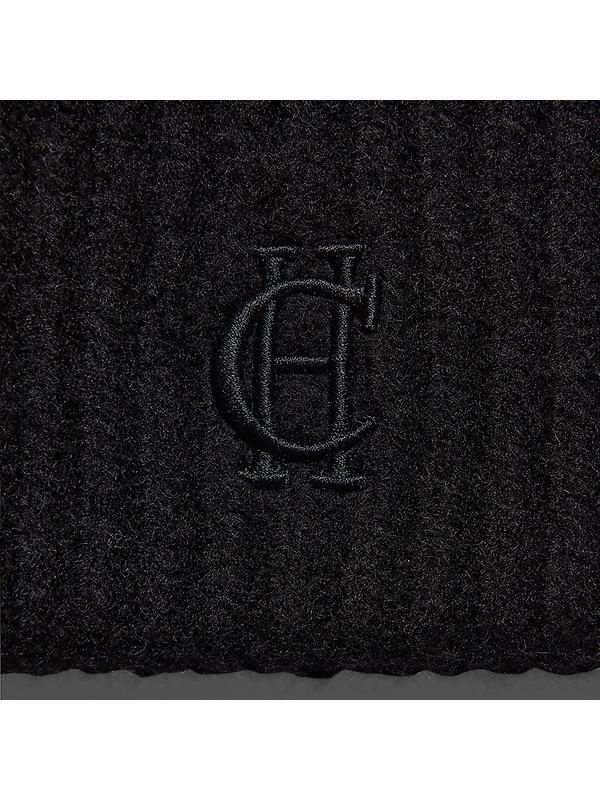 Holland Cooper Classic Embroidered Beanie - Black Image 4