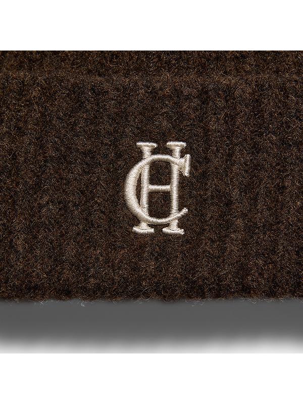 Holland Cooper Classic Embroidered Beanie - Chocolate Image 4