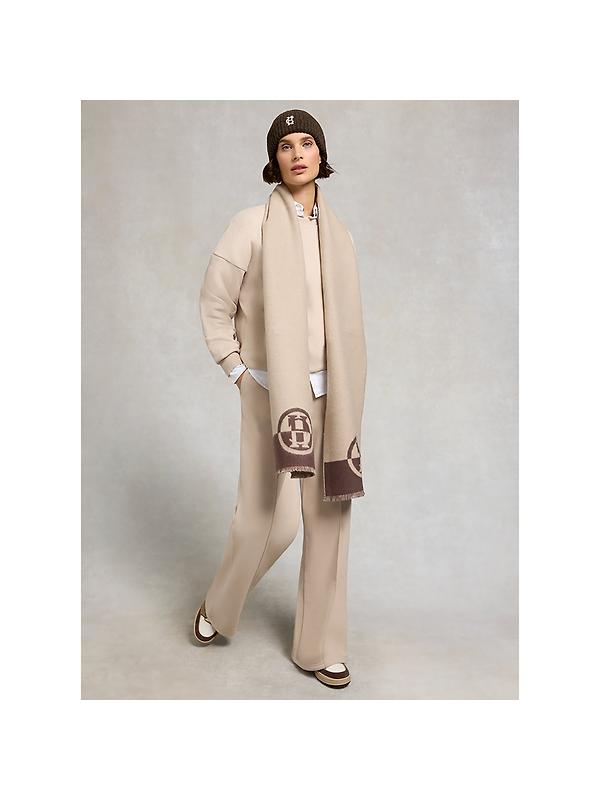 Holland Cooper Classic Embroidered Beanie - Chocolate Image 3