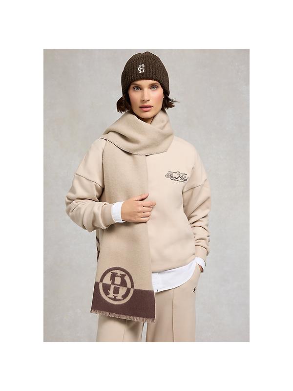 Holland Cooper Classic Embroidered Beanie - Chocolate Image 2