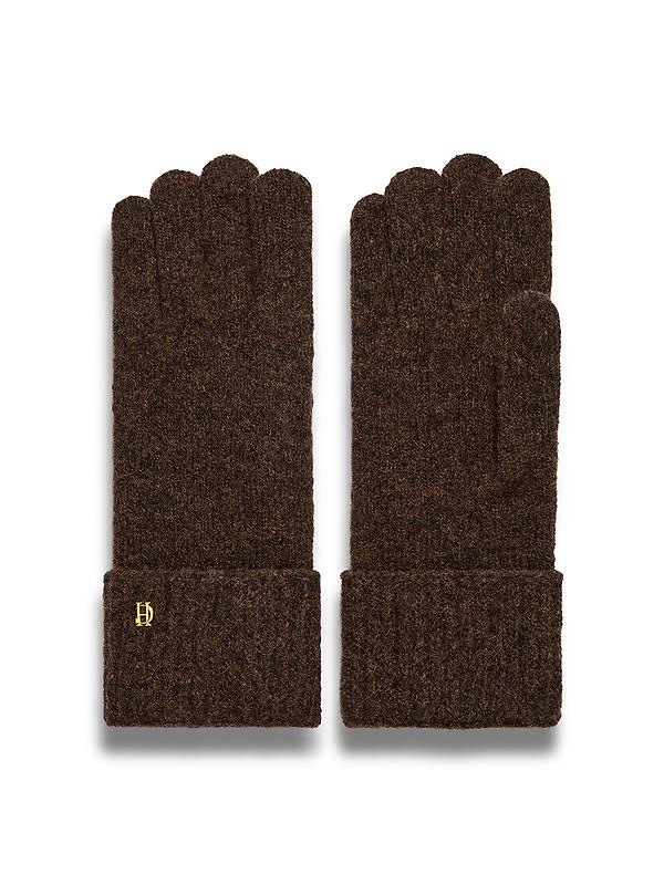 Holland Cooper Women's Classic Logo Gloves - Chocolate Image 1