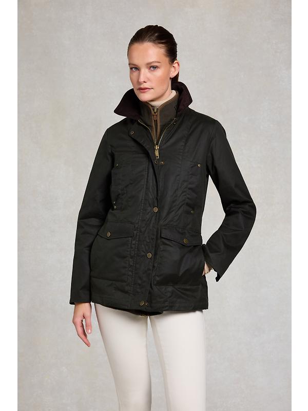 Holland Cooper Women's Classic Waxed Jacket - Dark Olive Image 2