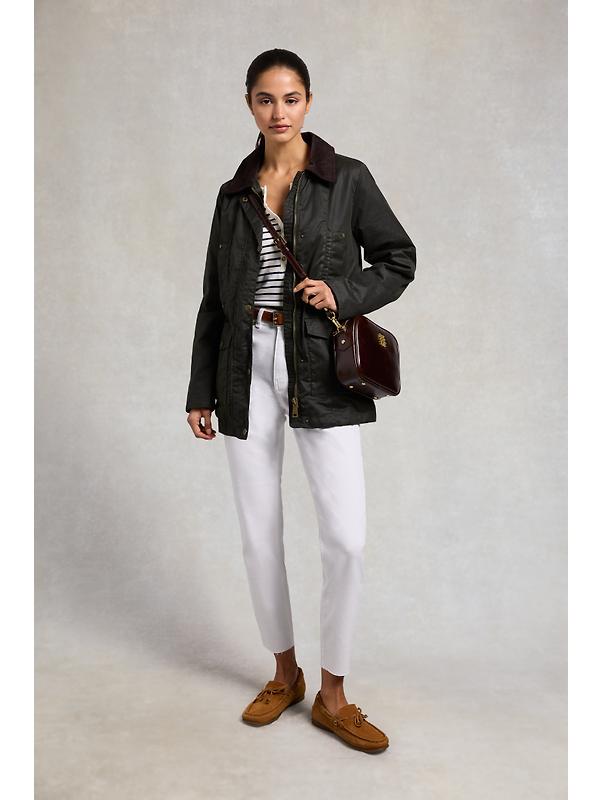Holland Cooper Women's Classic Waxed Jacket - Dark Olive Image 7